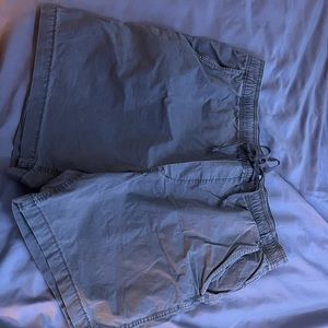 Grey flat front American eagle shorts